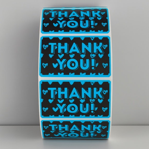 Thank You Stickers with Hearts – Cute Packaging Labels for Small Business Orders - Picture 4 of 11